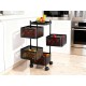 Metal Square High Quality Kitchen Trolley with Wheels (4 Layer / 1 Pc)
