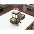 Metal High Quality Kitchen Trolley Kitchen Organizer Items and Kitchen Accessories Items for Kitchen Rack Square Design for Fruits & Vegetable Onion Storage Kitchen Trolley with Wheels (3 Layer)