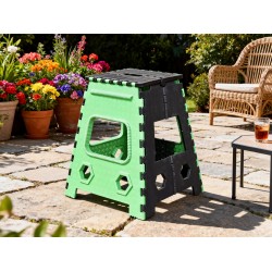 1pc 18inch Folding Stool for Adults and Kids, Also For Kitchen Stepping With (Brown Box)