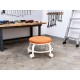 Roller Seat Stool Low Height Rolling  Plastic  Stool Multifunctional Small Household Movable Mini Stool Pulley Wheel Stool for Garage Home Library (1 Pc)