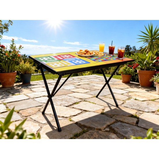 Foldable Multipurpose Mix Design Games Table Board || Bed Study Table (48 × 28 Cm / 1 Pc)