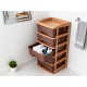 5tier Plastic Modular Drawer System For Multiple Use (Brown colour)