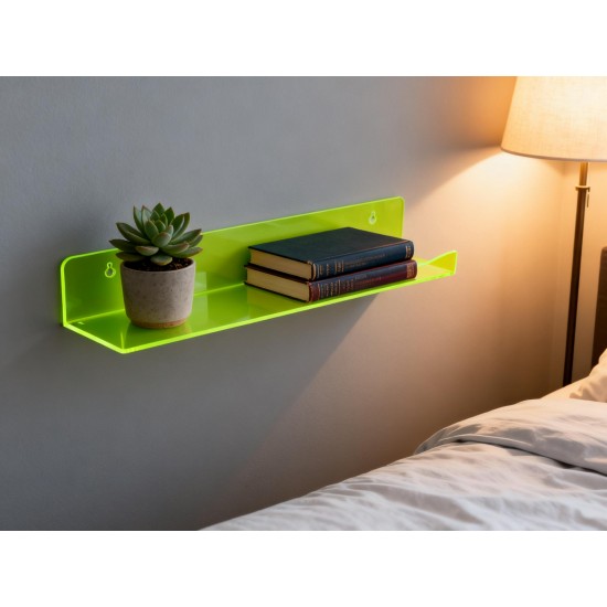 Acrylic Floating Shelves Wall Mounted Shelves (1 Pc / 38 Cm Long)