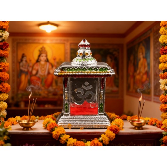 Adhesive Small Om Temple, Car Dashboard Temple (1 Pc)