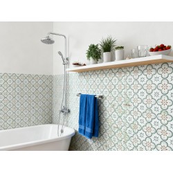 Peel and Stick Floor Tiles Kitchen / Bathroom Backsplash Sticker Detachable Waterproof DIY Tile Stickers for Wall Decoration Tiles Home Decoration (8x8 Inch / 10 Pcs Set)