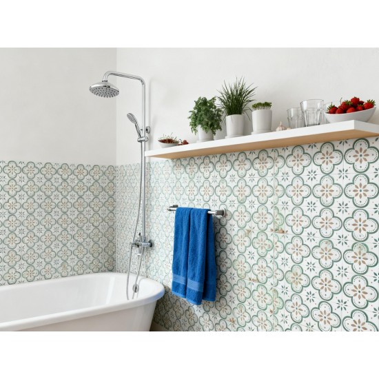 Peel and Stick Floor Tiles Kitchen / Bathroom Backsplash Sticker Detachable Waterproof DIY Tile Stickers for Wall Decoration Tiles Home Decoration (8x8 Inch / 10 Pcs Set)