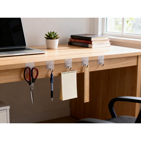 Self Adhesive Hooks Sticker | Screw Nut and Bolt Type (4 Pcs Set)