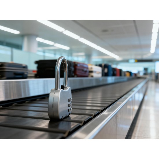 3-Digit Resettable Combination Round Padlock for Luggage (Big, Multicolor)