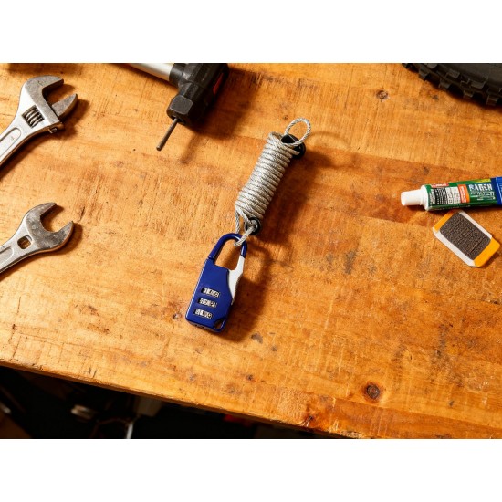 Anti-theft Dial Lock, Padlock, 3-Digit, Built-In Wire (1 Pc)